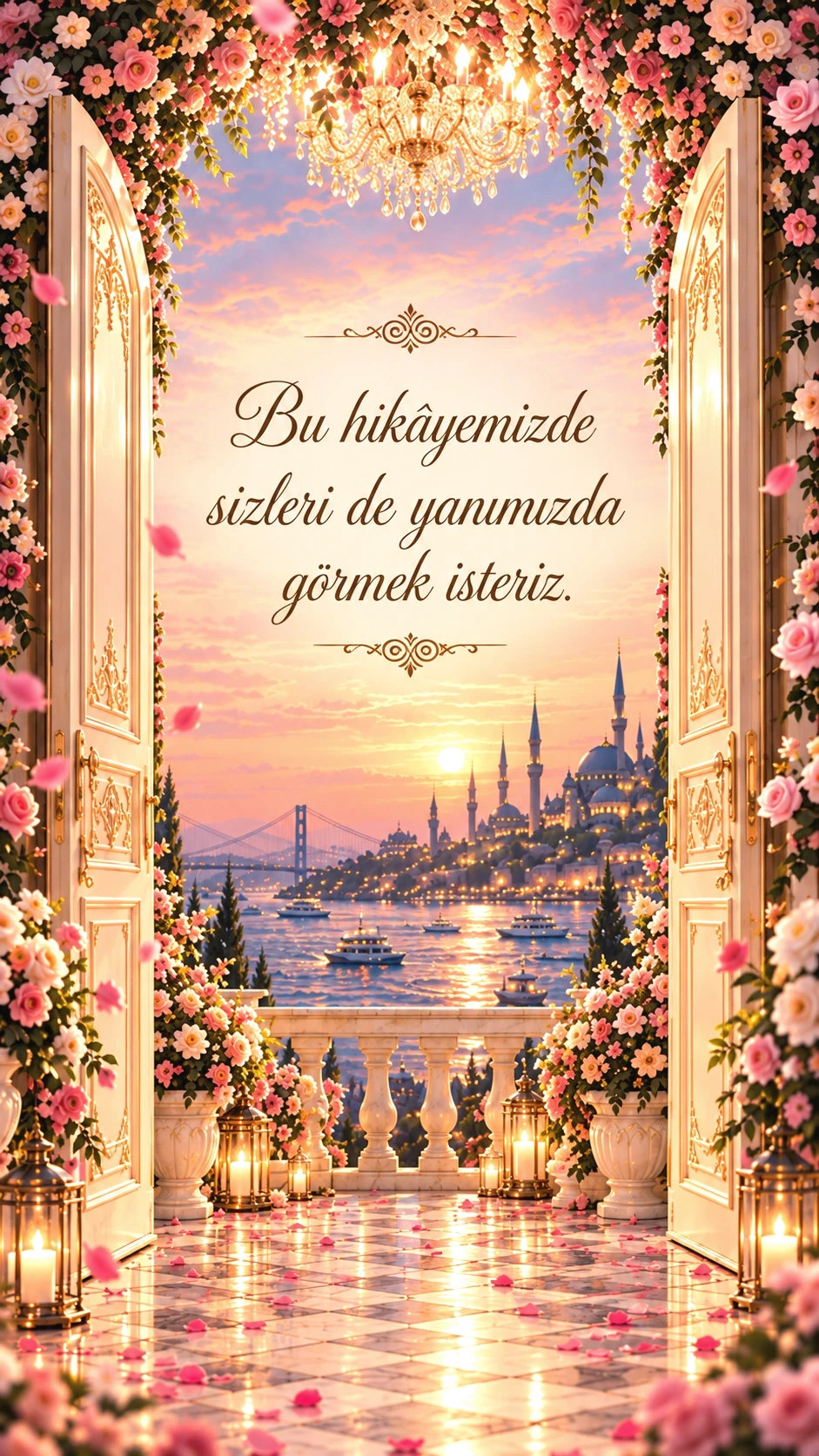 Açılmış altın kapılardan İstanbul manzarası, Bu hikâyemizde sizleri de yanımızda görmek isteriz